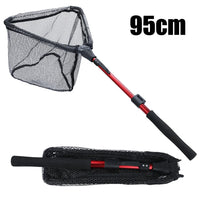 Sougayilang Fishing Tool Net Fishing tackle 70cm 95cm 115cm Portable Retractable Folding Fishing Net for Bass Carp Trout Fishing