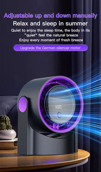 TINSOL Wireless Desktop Air Circulator Fan – Quiet Portable Fan for Desk, Wall & Ceiling Use