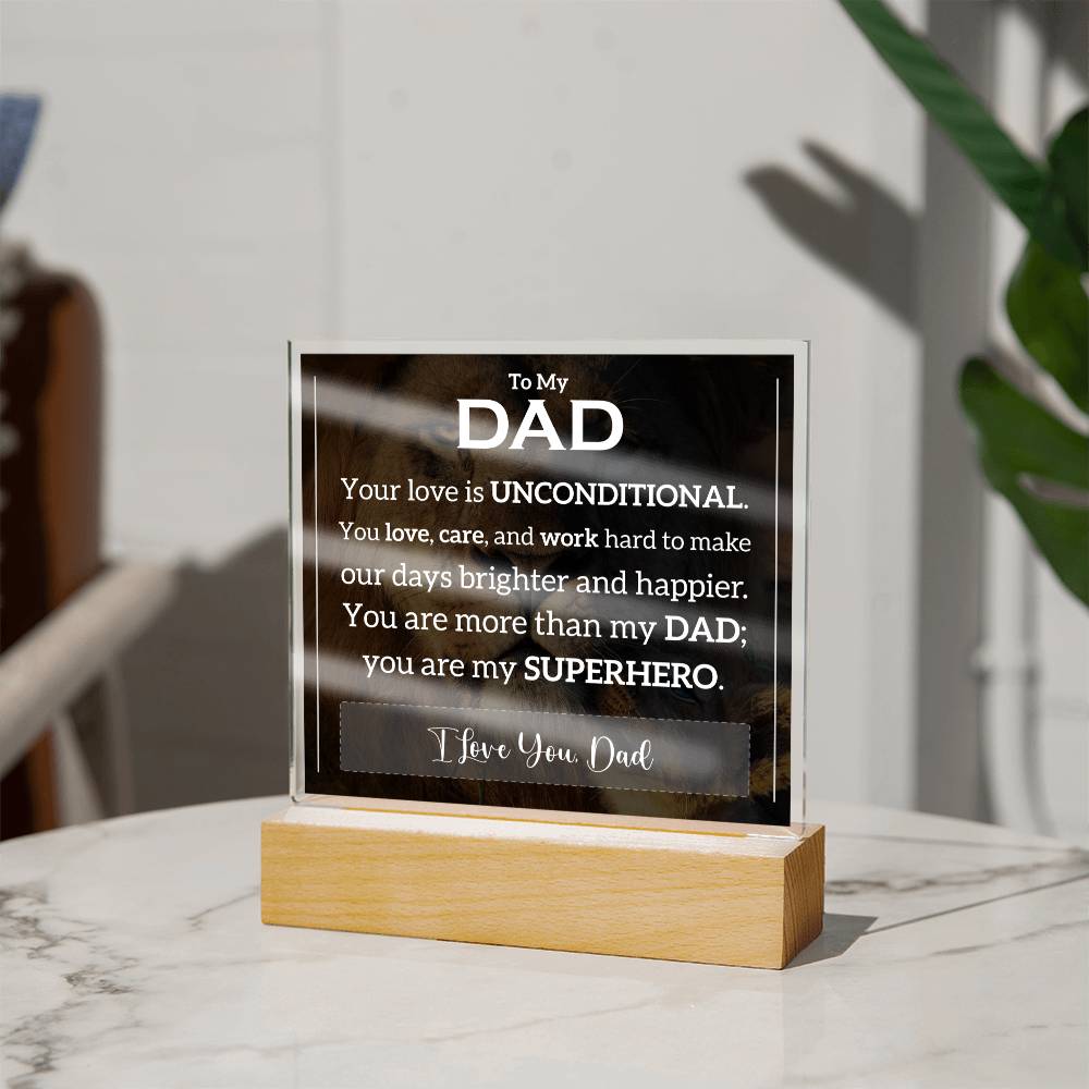 To My Dad| I Love You | Acrylic Square Plaque