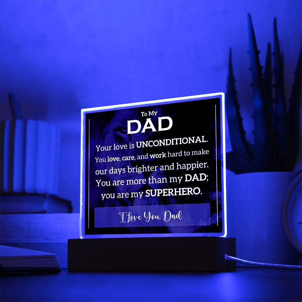 To My Dad| I Love You | Acrylic Square Plaque