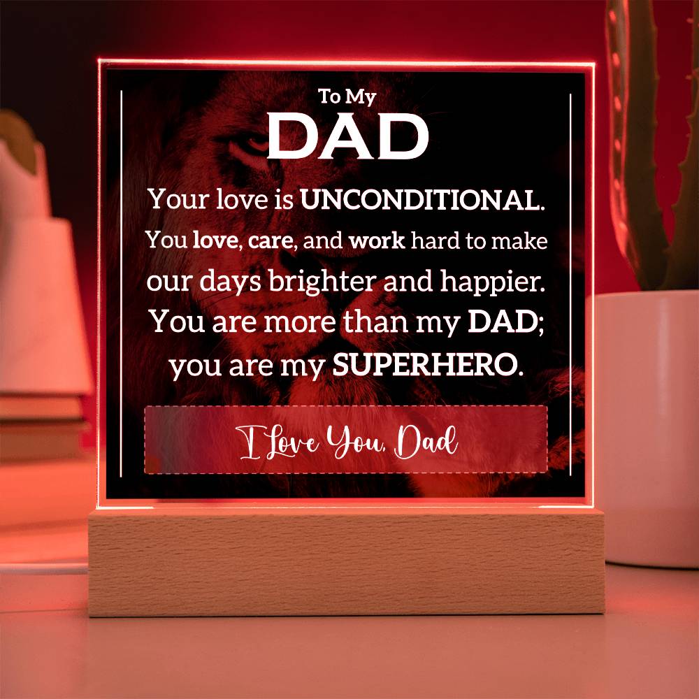 To My Dad| I Love You | Acrylic Square Plaque