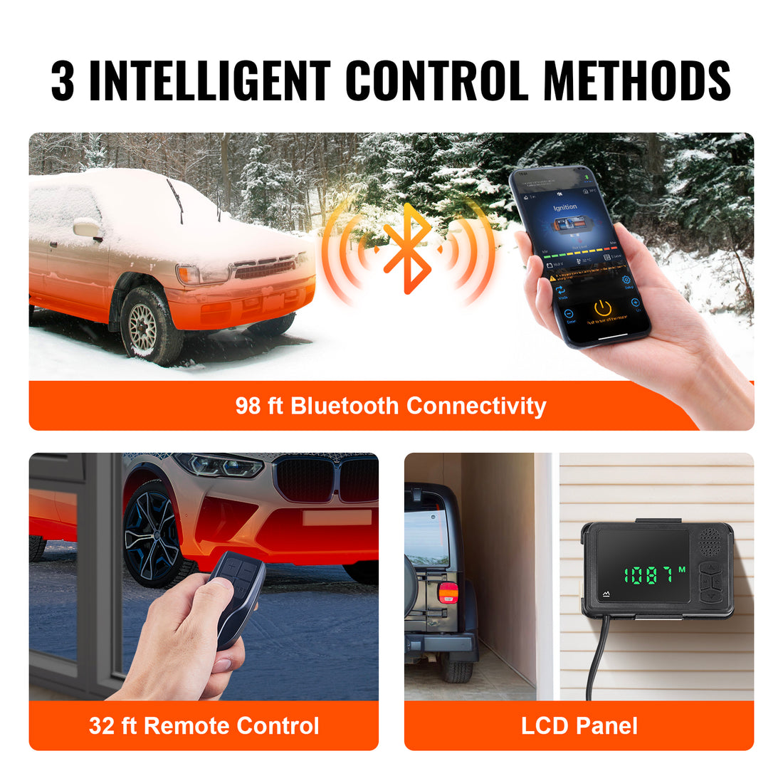 12V 2KW Diesel Air Heater – Fast Heating with Bluetooth Control for RV, Car & Indoor Use