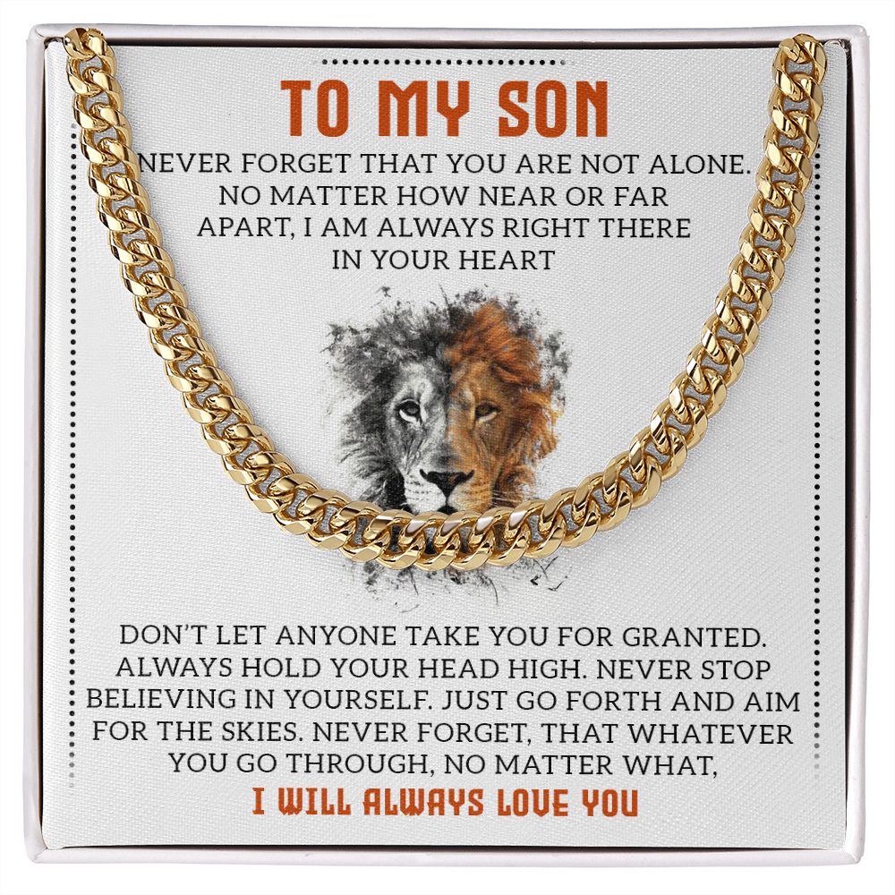 To My Son - Cuban Link Chain