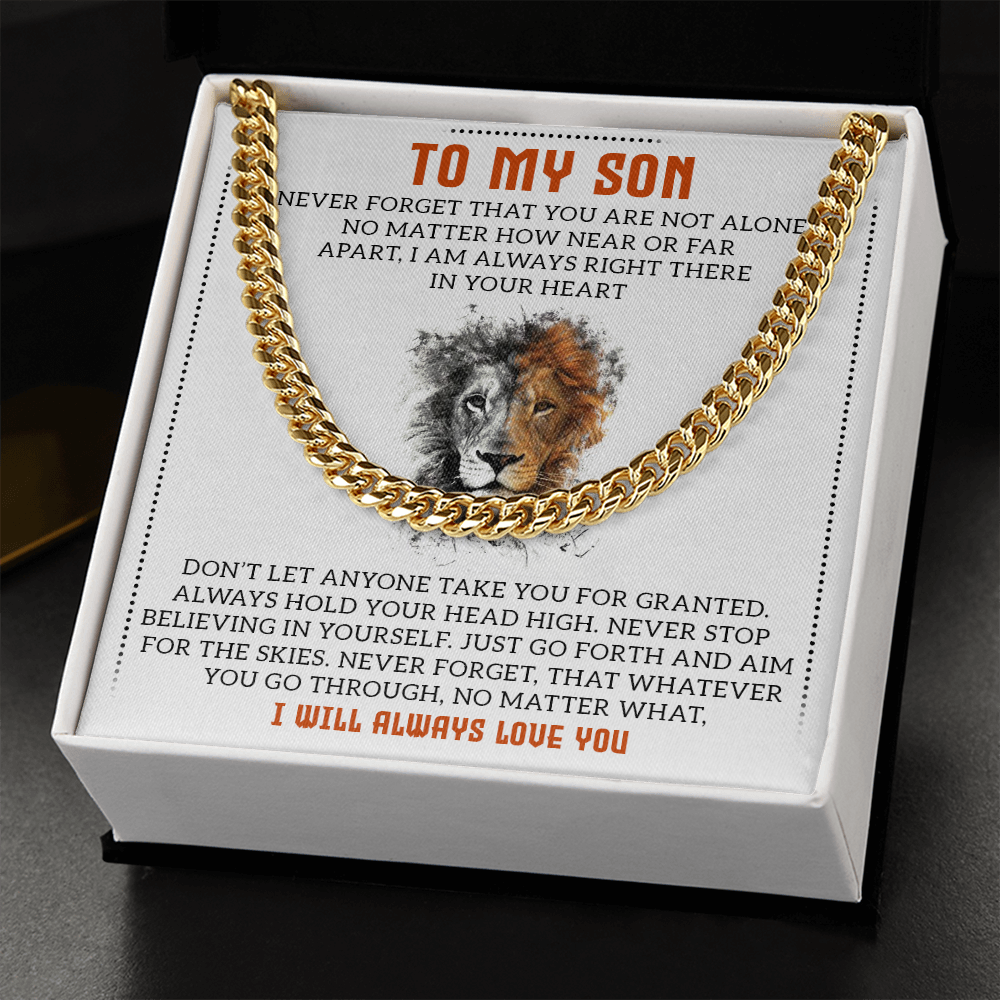 To My Son - Cuban Link Chain