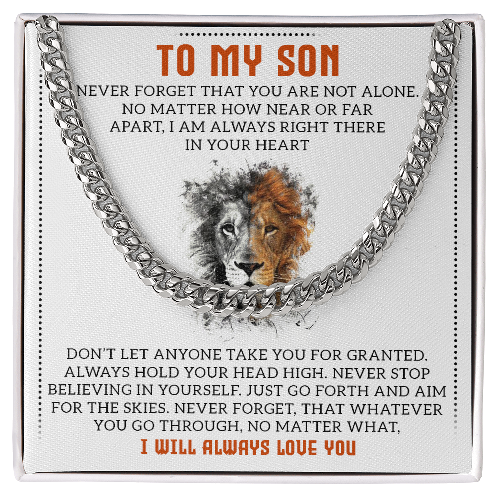 To My Son - Cuban Link Chain