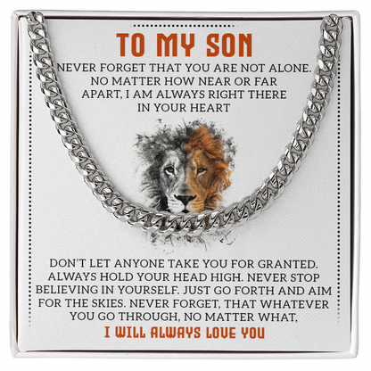 To My Son - Cuban Link Chain